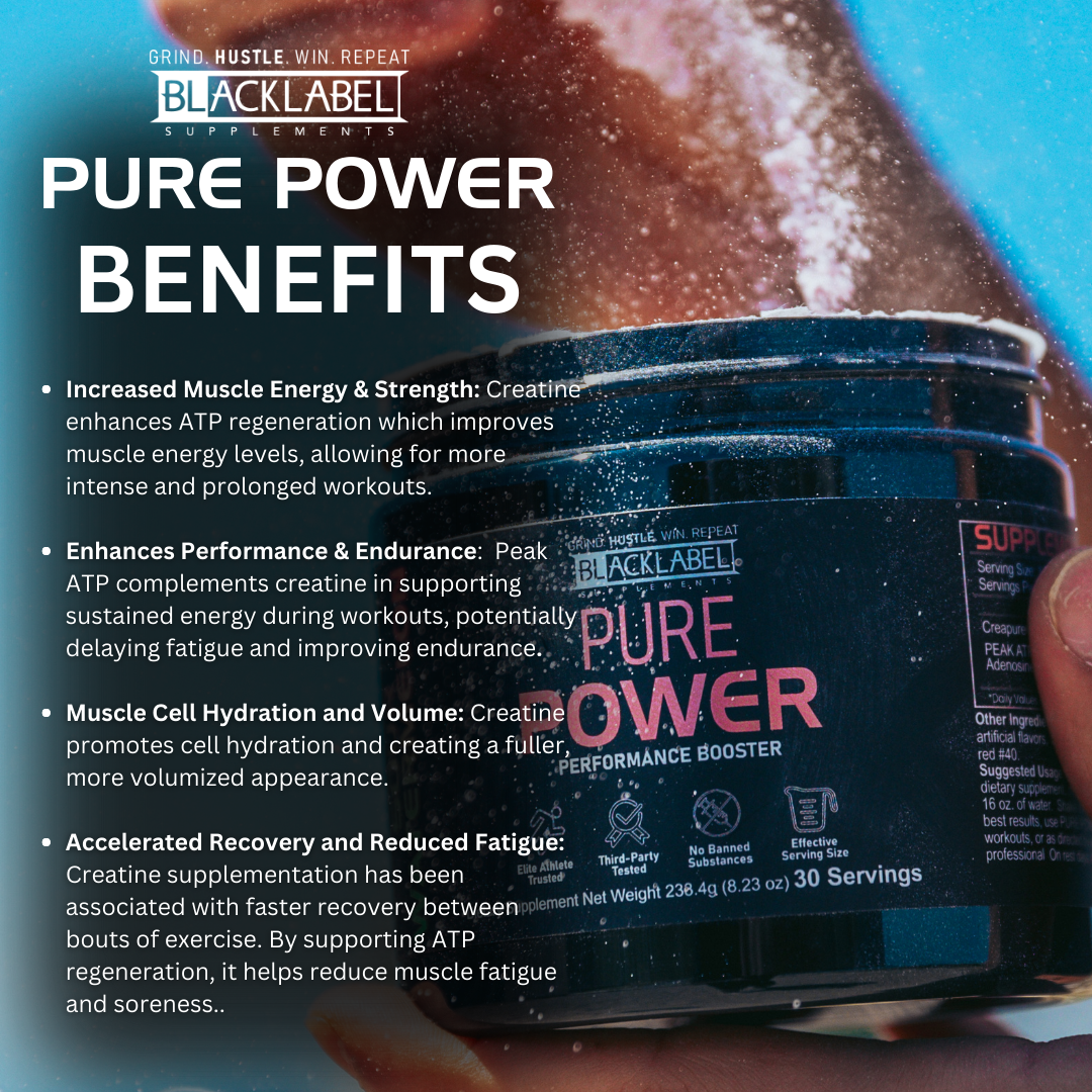 PURE POWER – NSF Certified Pre-Workout | Strength, Endurance & Clean Energy- 11.3 oz (320 g)