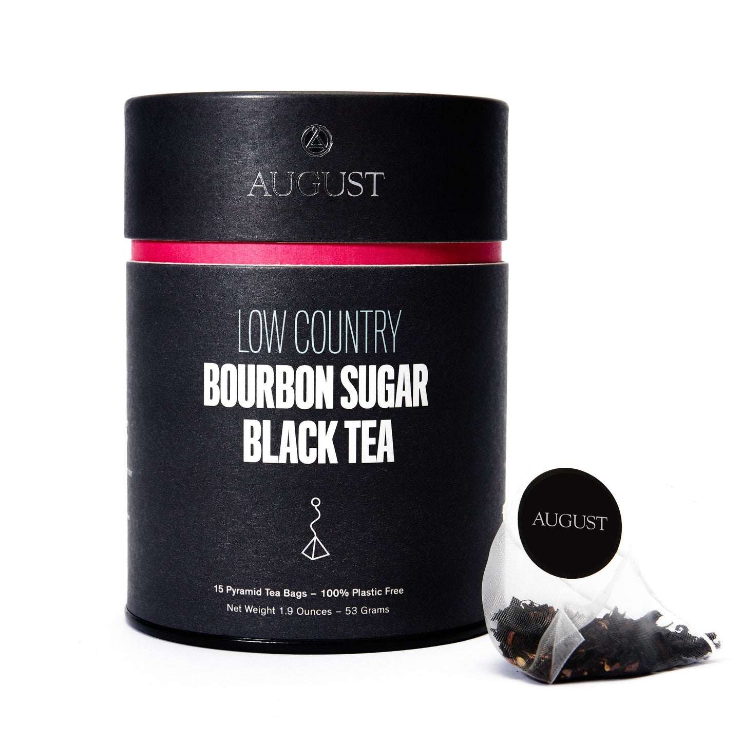 Low Country Bourbon Sugar Black Tea – 15 Pyramid Tea Bags (53g)