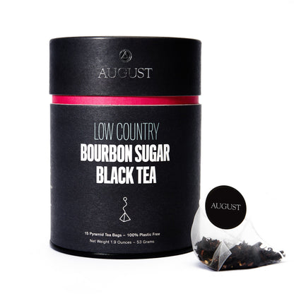 Low Country Bourbon Sugar Black Tea – 15 Pyramid Tea Bags (53g)