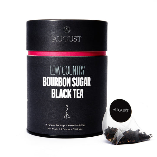 Low Country Bourbon Sugar Black Tea – 15 Pyramid Tea Bags (53g)