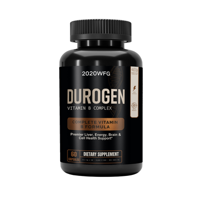 DUROGEN: Cellular Performance Complex | 60 Capsules – Activated B-Vitamins, CoQ10 & Mitochondrial Support for Recovery & Vitality