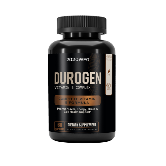 DUROGEN: Cellular Performance Complex | 60 Capsules – Activated B-Vitamins, CoQ10 & Mitochondrial Support for Recovery & Vitality