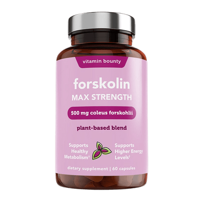 Forskolin Max Strength / 500 mg Coleus Forskohlii Extract (Plant-Based Blend, 60 Capsules)