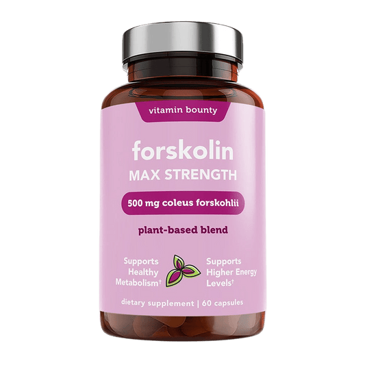 Forskolin Max Strength / 500 mg Coleus Forskohlii Extract (Plant-Based Blend, 60 Capsules)