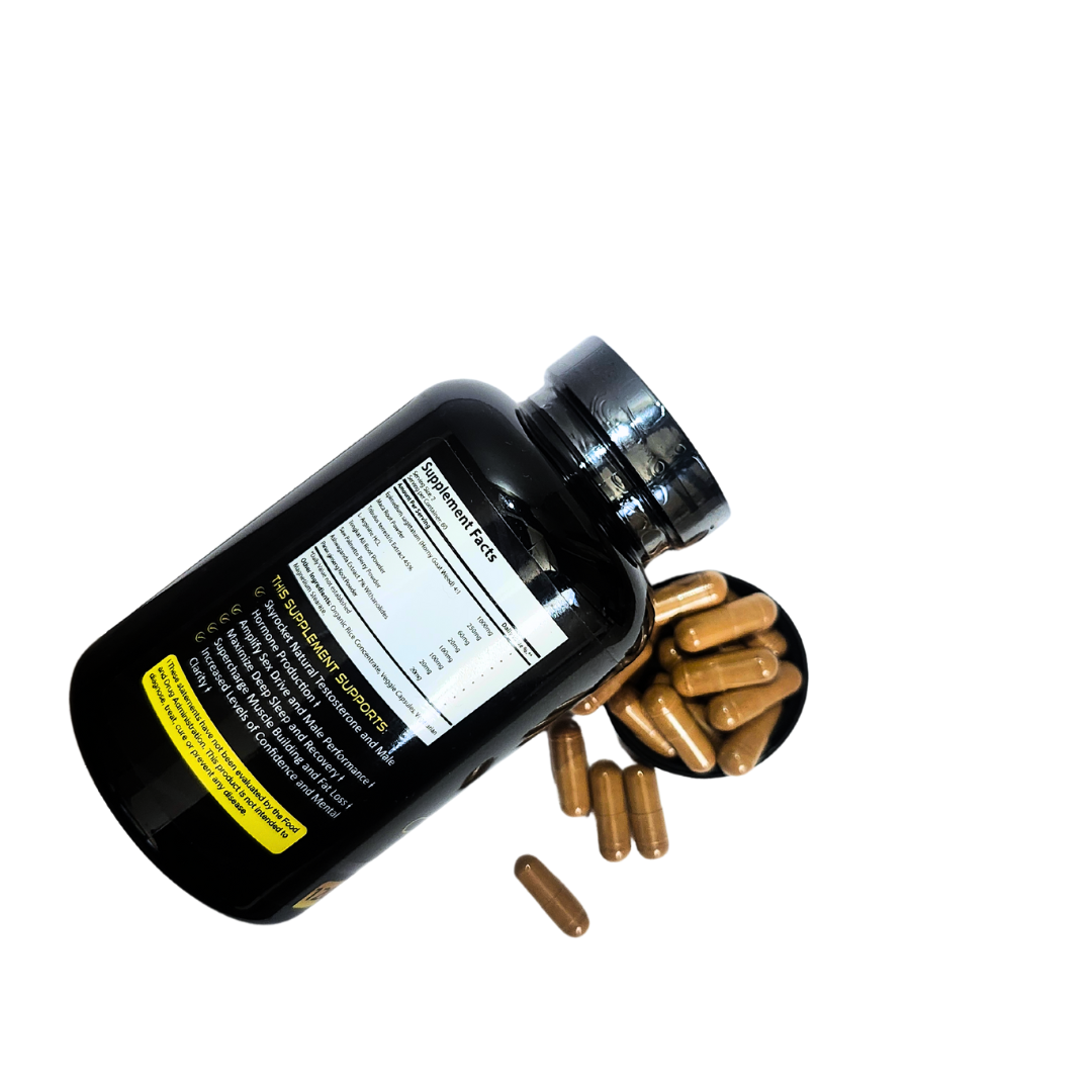 Charged Men's Supplement | Plant Based Halal Vitamins by Radix Organics (120 Capsules)