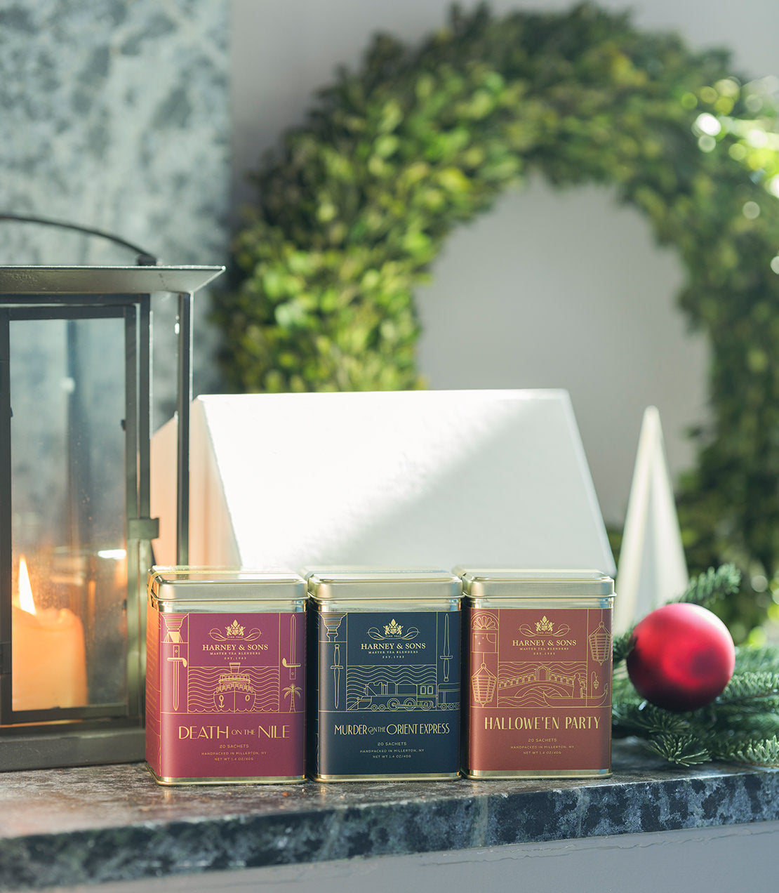 Agatha Christie Trio Gift Set – 3 Premium Tea Tins (20 Sachets Each)