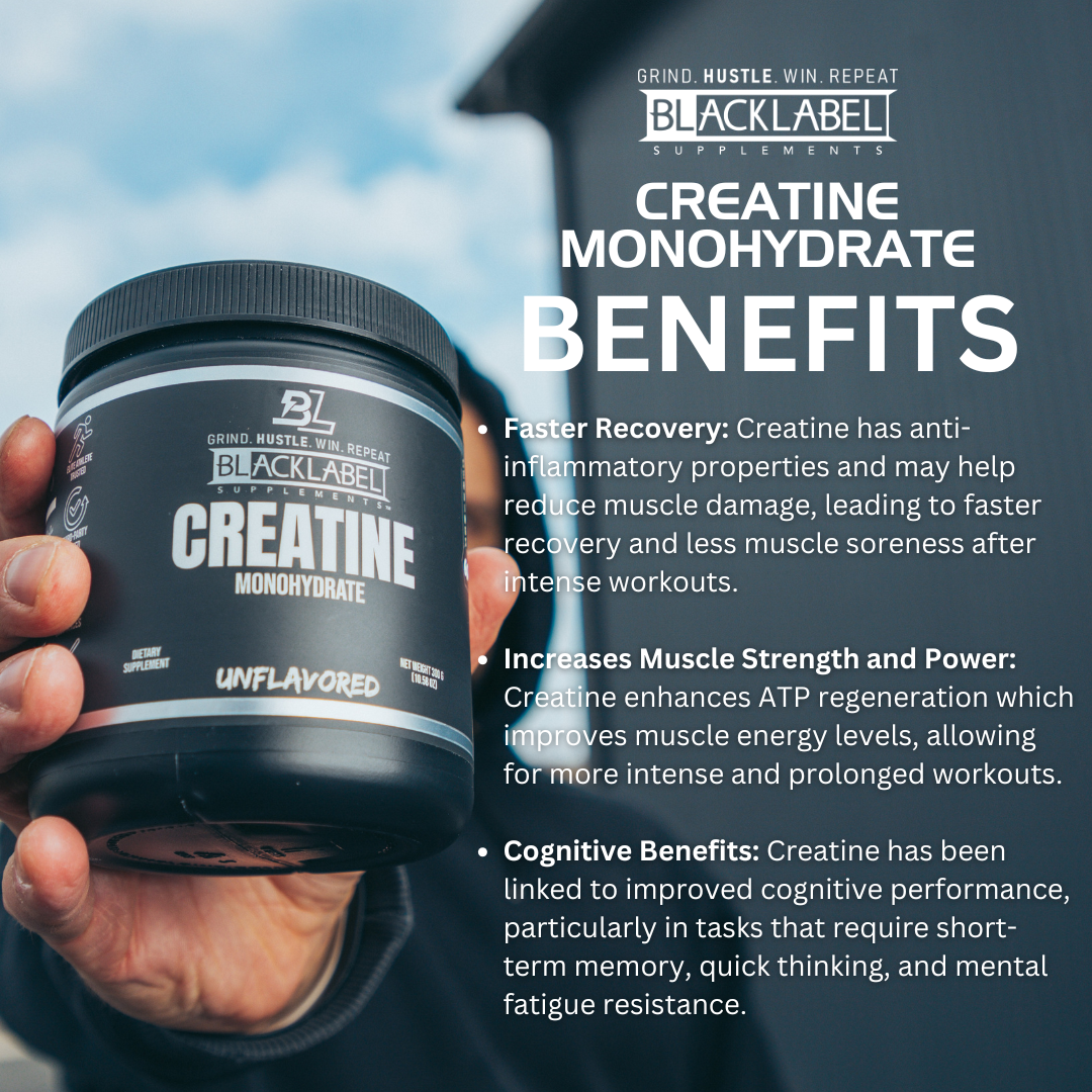 PURE CREATINE – Creatine Monohydrate Powder | Black Label