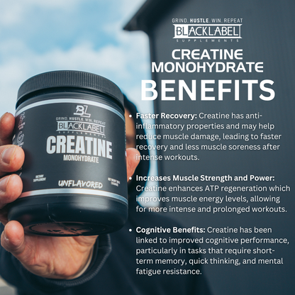 PURE CREATINE – Creatine Monohydrate Powder | Black Label