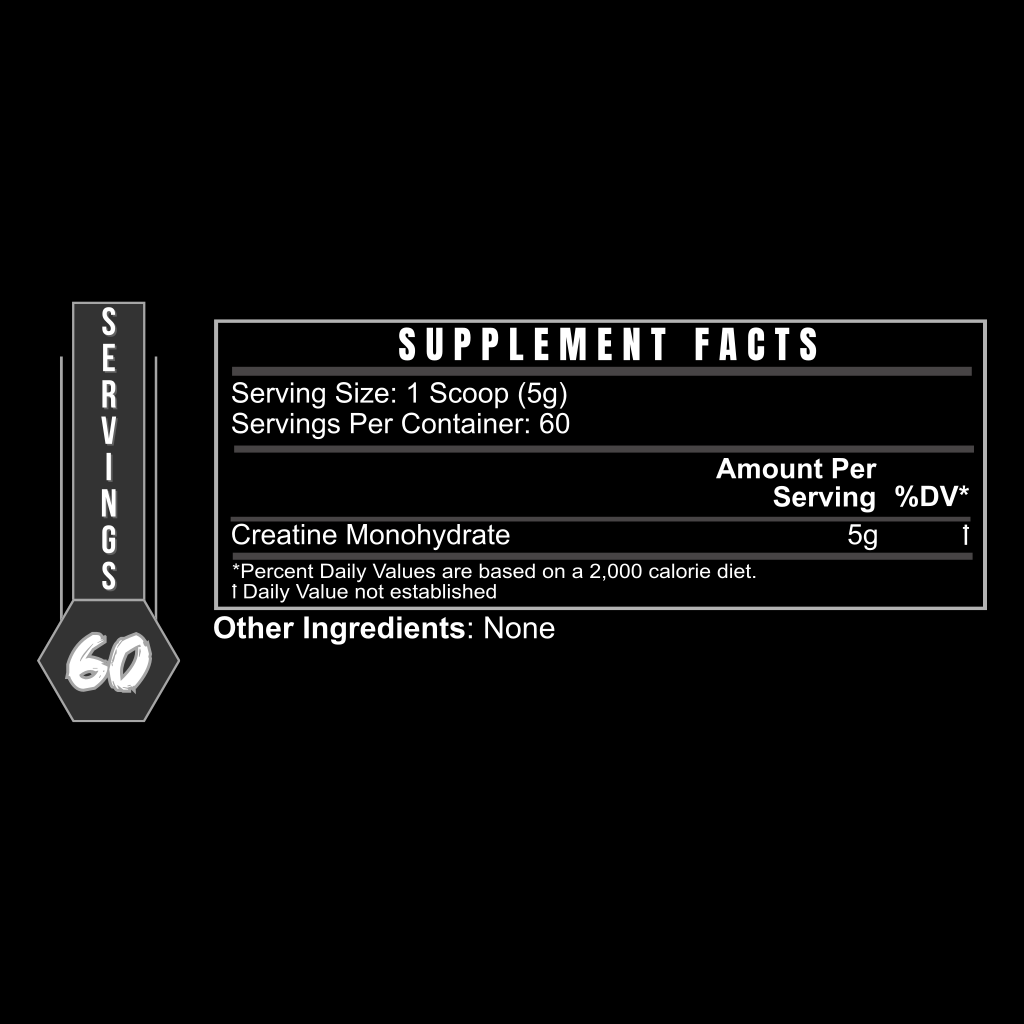 PURE CREATINE – Creatine Monohydrate Powder | Black Label