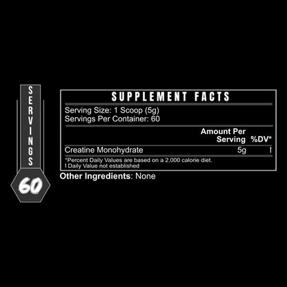 PURE CREATINE – Creatine Monohydrate Powder | Black Label