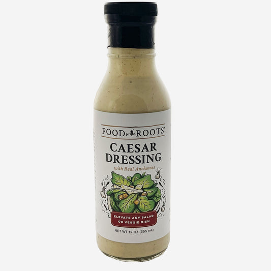 Food & Roots Caesar Dressing – Real Anchovies & Parmesan (12oz)