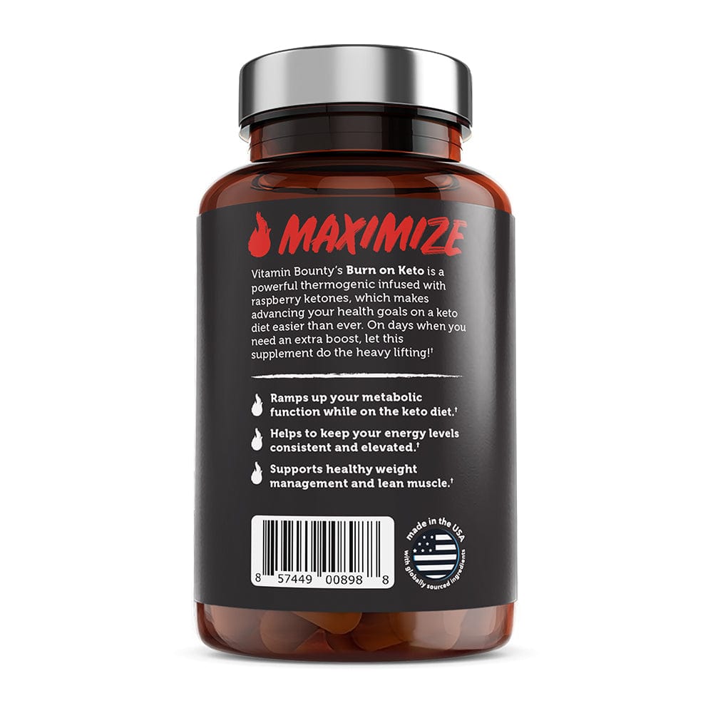 Burn On Keto /Thermogenic Fat Burner for Calorie Burning & Energy Boost (60 Capsules)