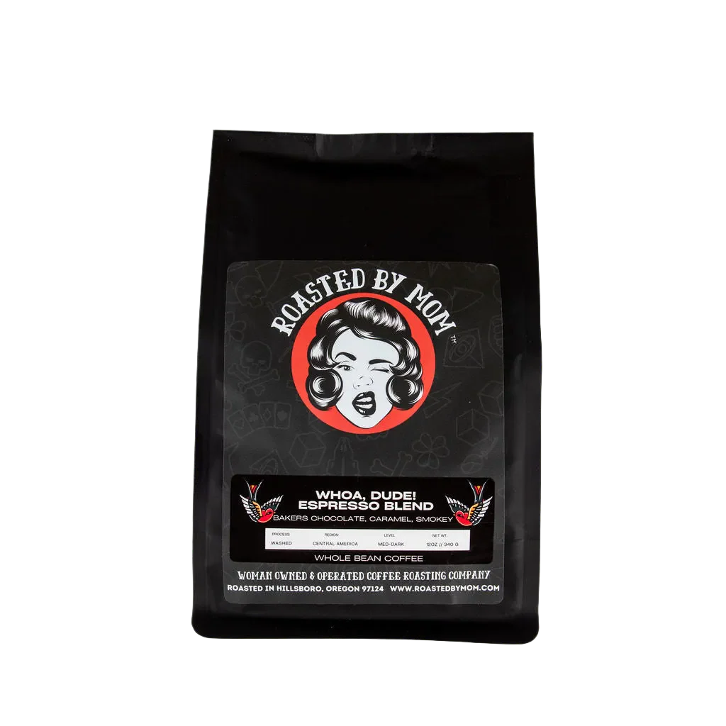 Whoa, Dude! Espresso – Whole Bean Coffee (Chocolate, Caramel & Smoky Notes)