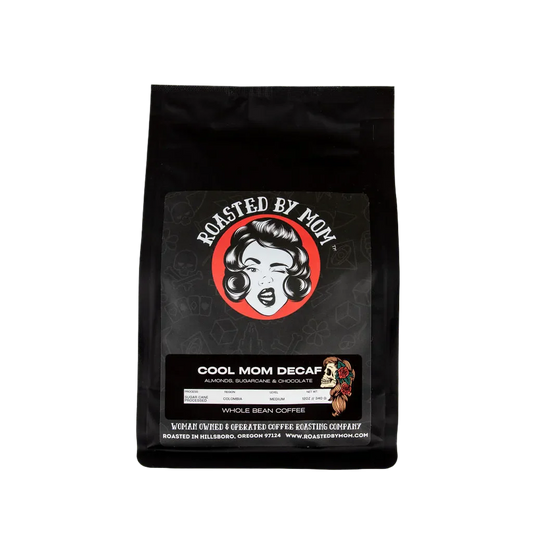 Cool Mom Decaf Whole Bean Coffee – Almond, Sugarcane & Chocolate Notes