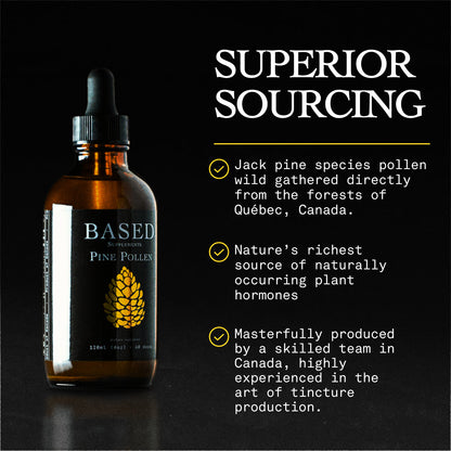 Pine Pollen Liquid Drops – Wild Harvested from Canada | 120ml (4 fl oz)