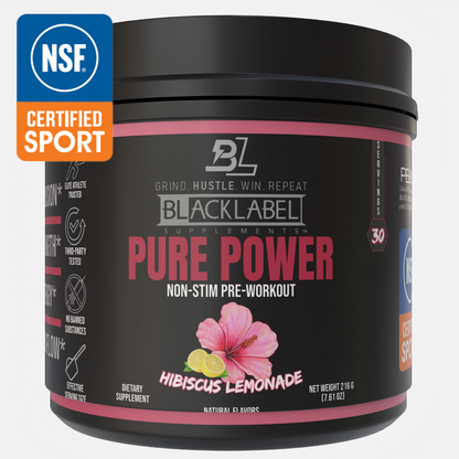 PURE POWER – NSF Certified Pre-Workout | Strength, Endurance & Clean Energy- 11.3 oz (320 g)