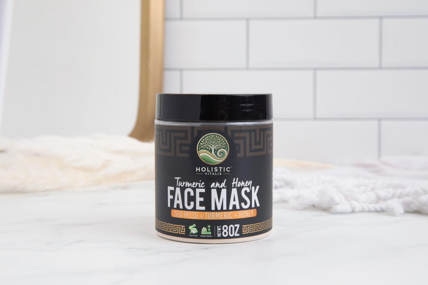 Turmeric & Honey Face Mask / Brightening, Anti-Inflammatory & Dark Spot Support (8 oz)