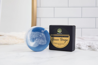 Ocean Breeze Handcrafted Soap | Sea Moss, Aloe & Essential Oils (4 oz)