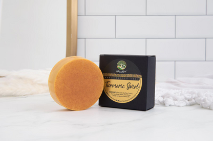 Turmeric Swirl Handcrafted Soap | Brightening & Anti-Inflammatory Face + Body Bar (4 oz)
