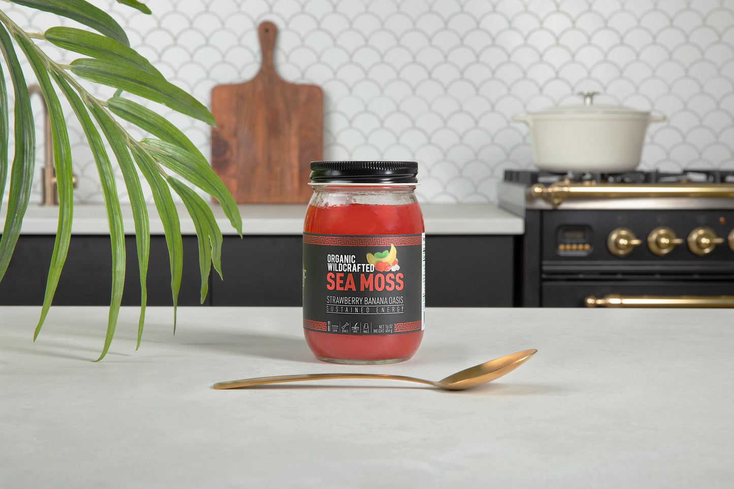 Strawberry Banana Sea Moss Gel / Organic Wildcrafted Oasis Blend (Fresh, Ready-to-Use)