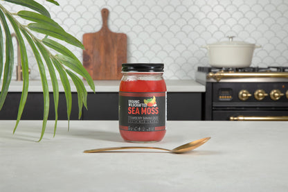 Strawberry Banana Sea Moss Gel / Organic Wildcrafted Oasis Blend (Fresh, Ready-to-Use)