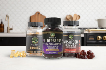 Holistic Wellness Gummies Trio | Sea Moss + Elderberry & Sea Moss + 10-in-1 Mushroom (3 x 60 Gummies)