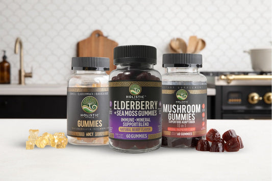 Holistic Wellness Gummies Trio | Sea Moss + Elderberry & Sea Moss + 10-in-1 Mushroom (3 x 60 Gummies)