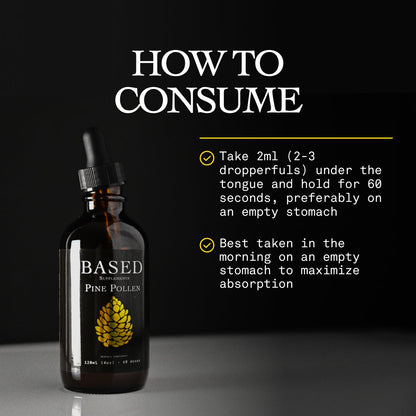 Pine Pollen Liquid Drops – Wild Harvested from Canada | 120ml (4 fl oz)