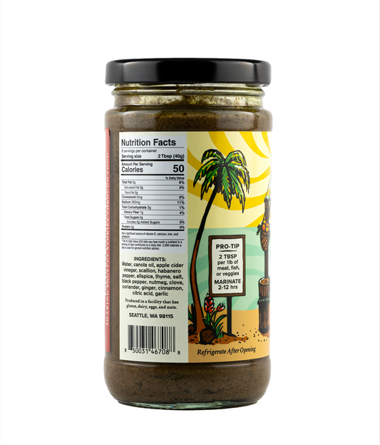 Food & Roots Spicy Jerk Marinade – Caribbean Seasoning 11oz
