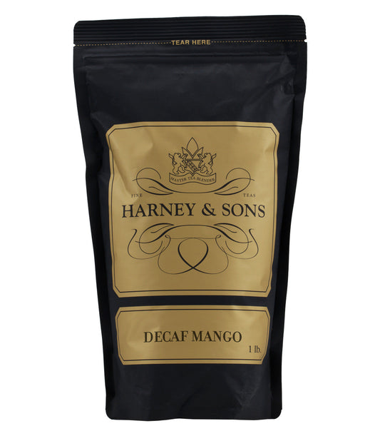 Harney & Sons Decaf Mango Loose Leaf Tea – 1 lb | Caffeine-Free Tropical Black Tea