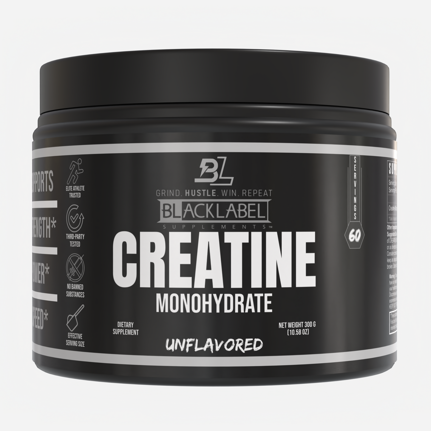 PURE CREATINE – Creatine Monohydrate Powder | Black Label