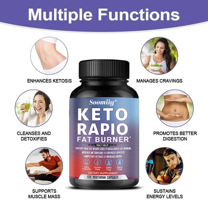 Fat Burner - Supports healthy weight loss, boosts metabolism, suppresses appetite, ketogenic diet