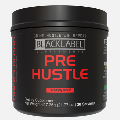 PRE HUSTLE Pre-Workout | Energy, Strength & Focus All-in-One – BlackLabel | 510g (18 oz)