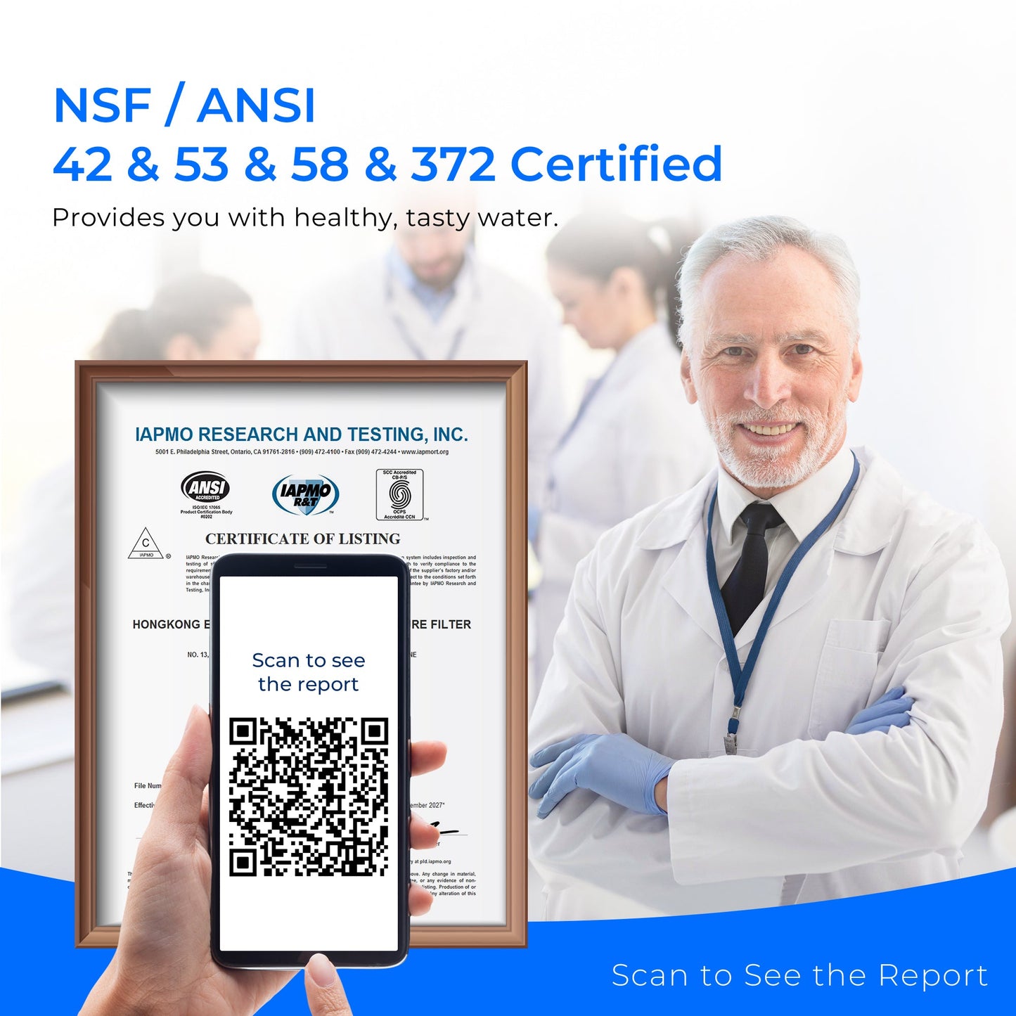 Tankless Reverse Osmosis Water Filter 800 GPD with UV Sterilization