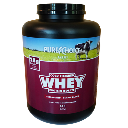 Whey Protein Isolate –Unflavored (2 lb, 28g Protein, Cold-Filtered)