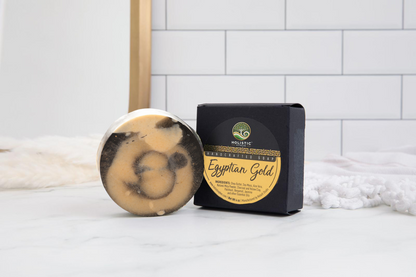 Egyptian Gold Handcrafted Soap | Detoxifying Charcoal & Nourishing Oils (4 oz)