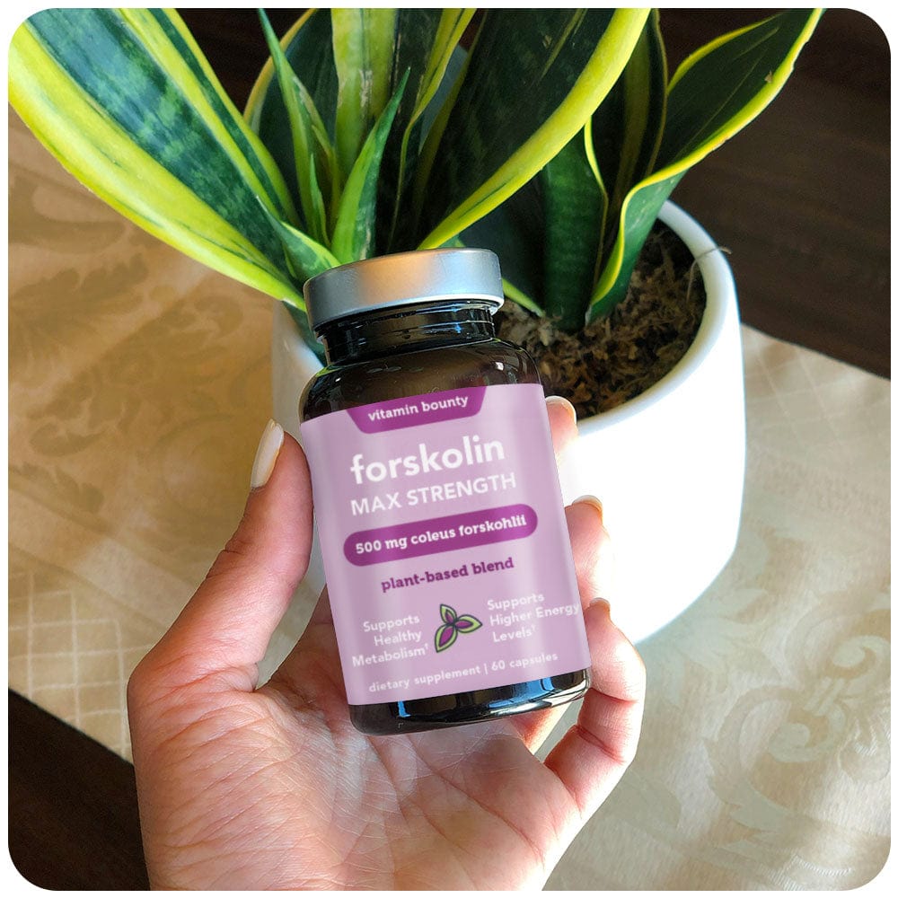 Forskolin Max Strength / 500 mg Coleus Forskohlii Extract (Plant-Based Blend, 60 Capsules)