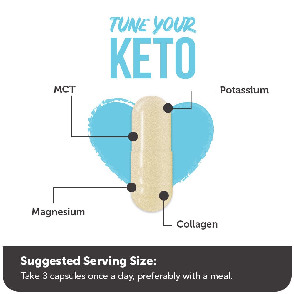 Tune Your Keto / Multivitamin with MCT, Magnesium, Potassium & Collagen (90 Capsules)