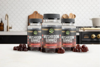 10-in-1 Mushroom Gummies | Superfood Adaptogen Blend for Energy, Focus & Immunity (60 Gummies)