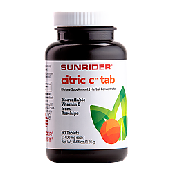 Citric C Tab | Chewable Vitamin C + Rose Hips by Sunrider | 90/1400mg Tabs