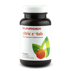 Citric C Tab | Chewable Vitamin C + Rose Hips by Sunrider | 90/1400mg Tabs