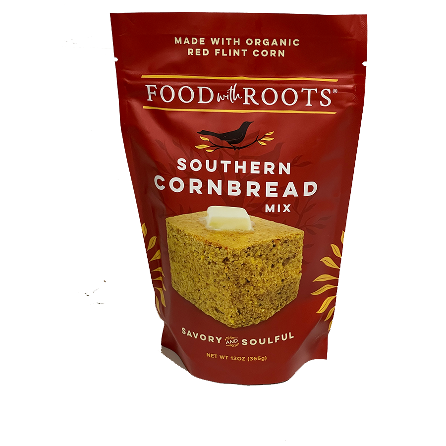 Food & Roots Southern Cornbread Mix – Organic Red Flint Corn (13oz)