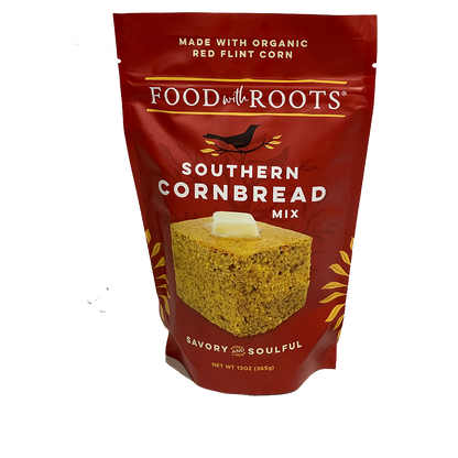Food & Roots Southern Cornbread Mix – Organic Red Flint Corn (13oz)
