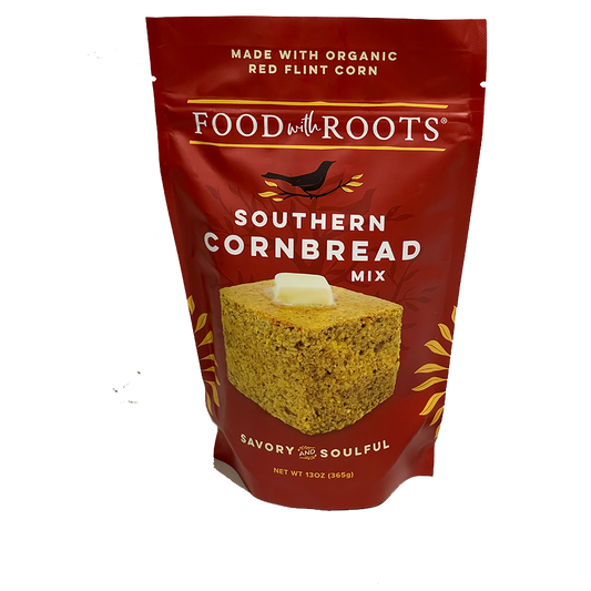 Food & Roots Southern Cornbread Mix – Organic Red Flint Corn (13oz)
