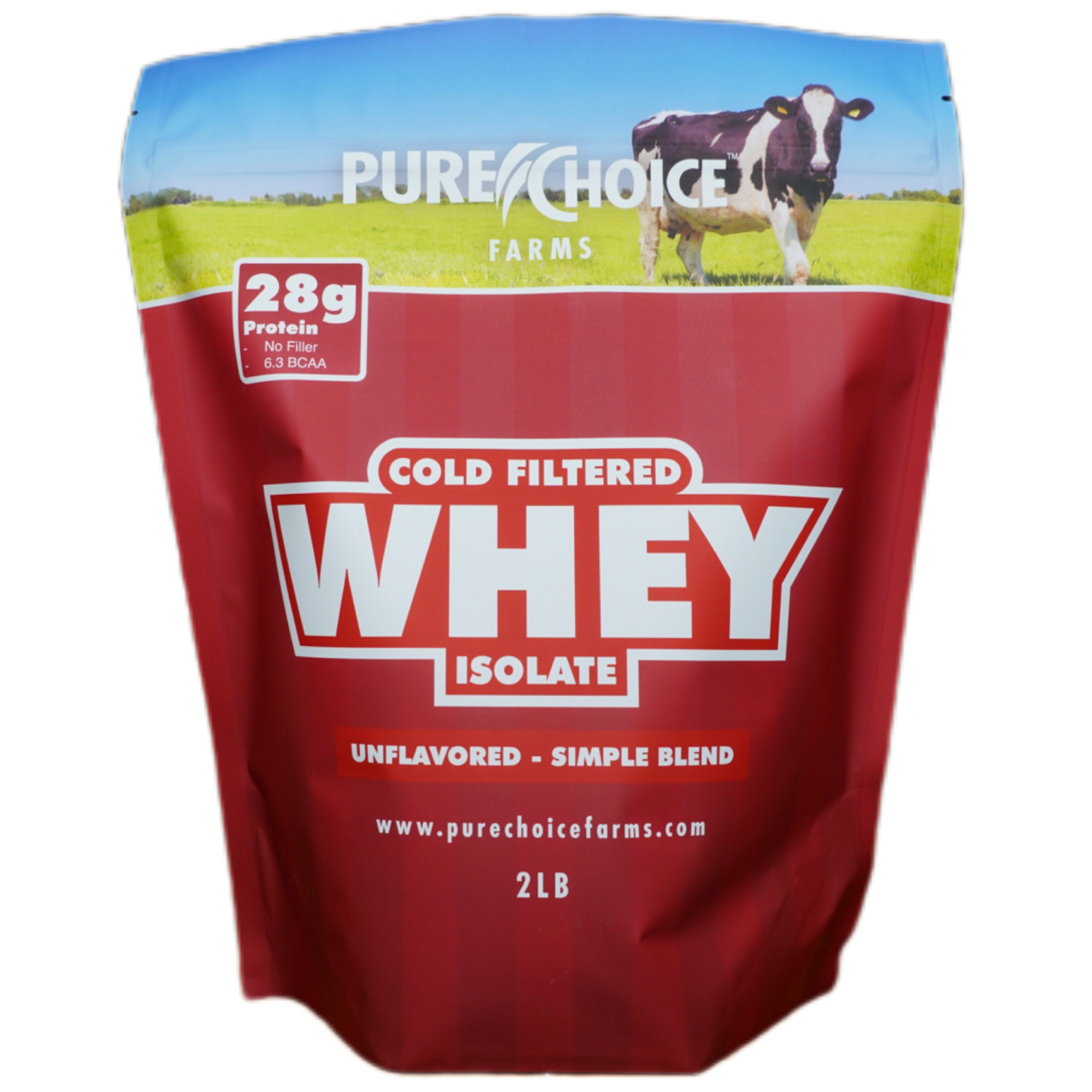 Whey Protein Isolate –Unflavored (2 lb, 28g Protein, Cold-Filtered)