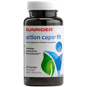 Action Caps Fit | Energy, Metabolism & Brown Fat Activation by Sunrider | 100 Capsules/Bottle