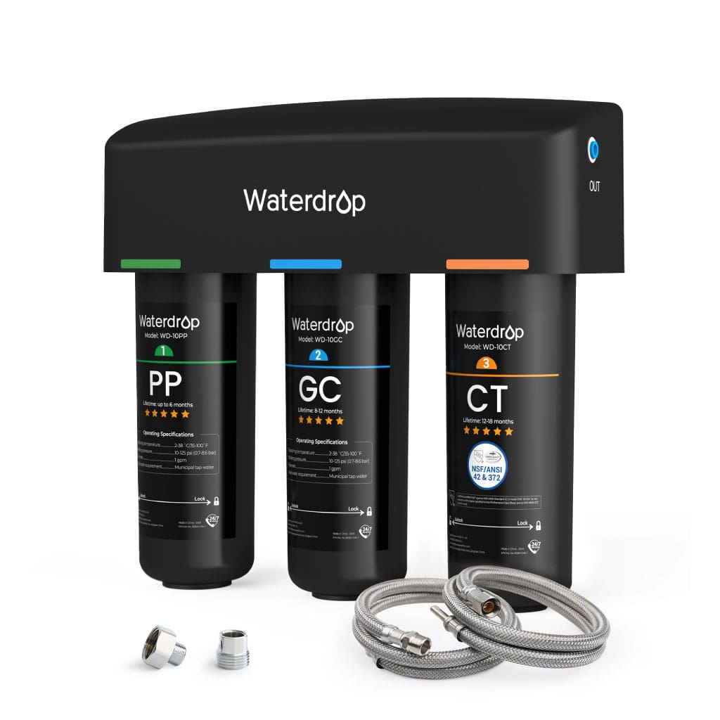 600 GPD Under Sink Reverse Osmosis Water Filter System with Smart LED Faucet