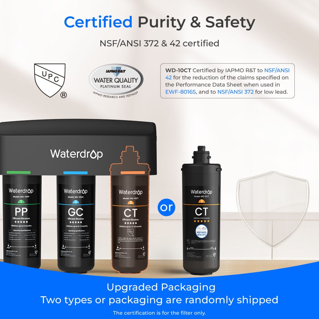 600 GPD Under Sink Reverse Osmosis Water Filter System with Smart LED Faucet