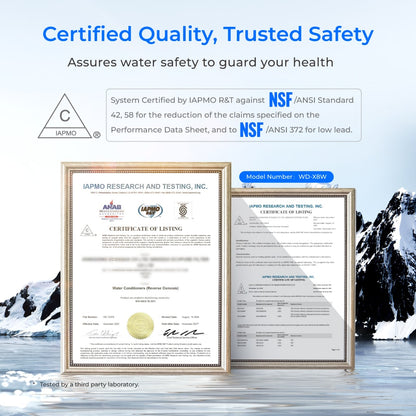 Dual-Flow Reverse Osmosis System 800 GPD | Under Sink Water Filter