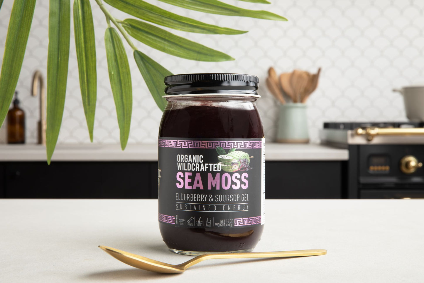Elderberry & Soursop Sea Moss Gel | Organic Wildcrafted Immunity & Energy Blend (Fresh)